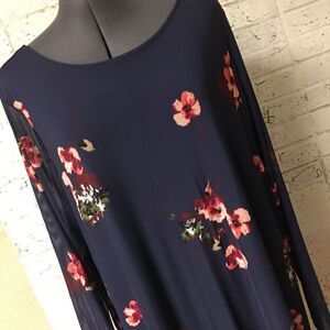 Isabel Maternity Blue FLoral Dress XXL